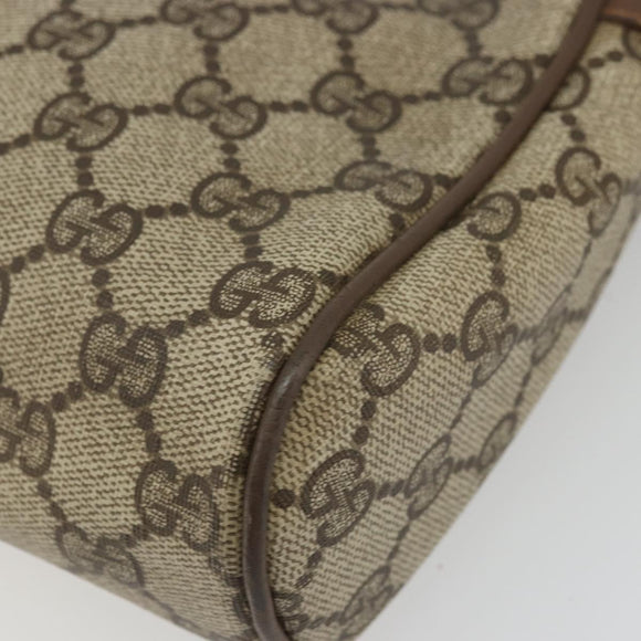 GUCCI GG Supreme Web Sherry Line Clutch Bag PVC Beige Red 89 01 012 Auth am11316