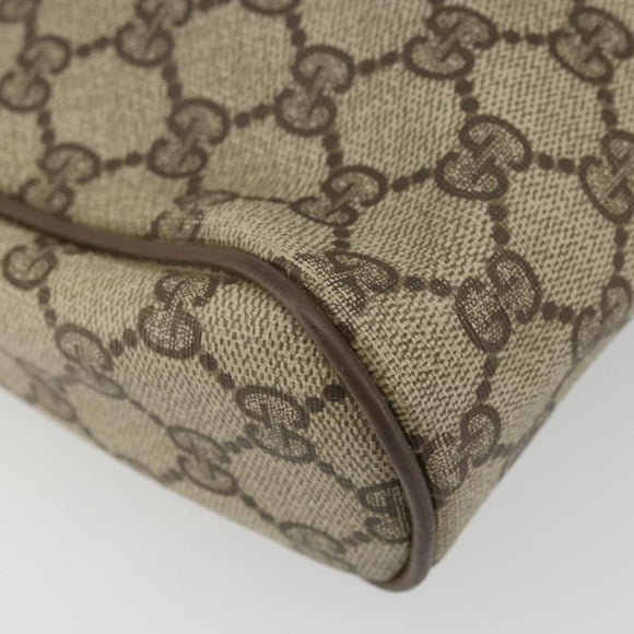 GUCCI GG Supreme Web Sherry Line Clutch Bag PVC Beige Red 89 01 012 Auth am11316