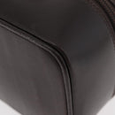 GUCCI Horsebit Vanity Bag Leather Dark Brown Gold 032 1956 0141 Auth am11317-16