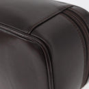 GUCCI Horsebit Vanity Bag Leather Dark Brown Gold 032 1956 0141 Auth am11317-8