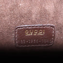 GUCCI Horsebit Vanity Bag Leather Dark Brown Gold 032 1956 0141 Auth am11317-12