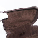 GUCCI Horsebit Vanity Bag Leather Dark Brown Gold 032 1956 0141 Auth am11317-10