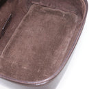 GUCCI Horsebit Vanity Bag Leather Dark Brown Gold 032 1956 0141 Auth am11317-11