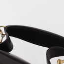 GUCCI Horsebit Vanity Bag Leather Dark Brown Gold 032 1956 0141 Auth am11317-14
