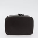 GUCCI Horsebit Vanity Bag Leather Dark Brown Gold 032 1956 0141 Auth am11317-5