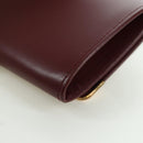 CARTIER Must Line Coin Purse Leather Bordeaux Gold Auth am11323V-16