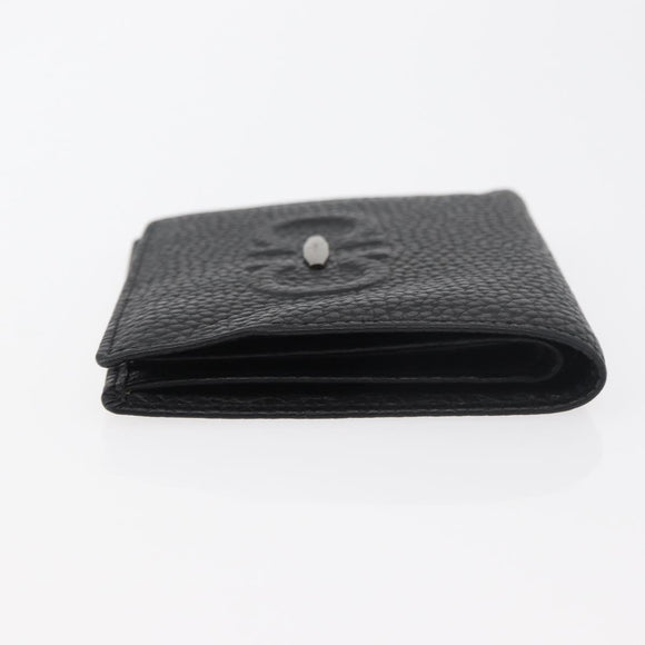 Salvatore Ferragamo Gancini Bifold Wallet Leather Black Auth am11324A