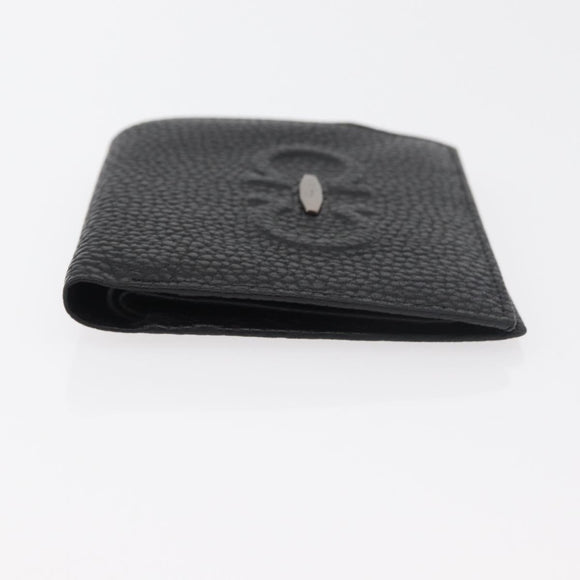 Salvatore Ferragamo Gancini Bifold Wallet Leather Black Auth am11324A