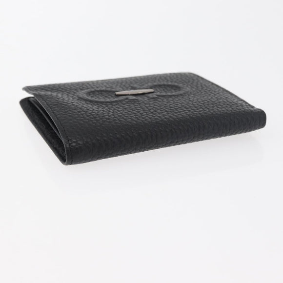 Salvatore Ferragamo Gancini Bifold Wallet Leather Black Auth am11324A