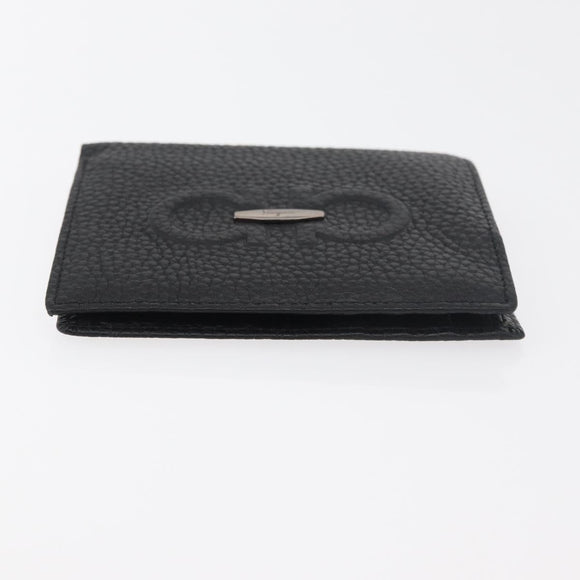 Salvatore Ferragamo Gancini Bifold Wallet Leather Black Auth am11324A