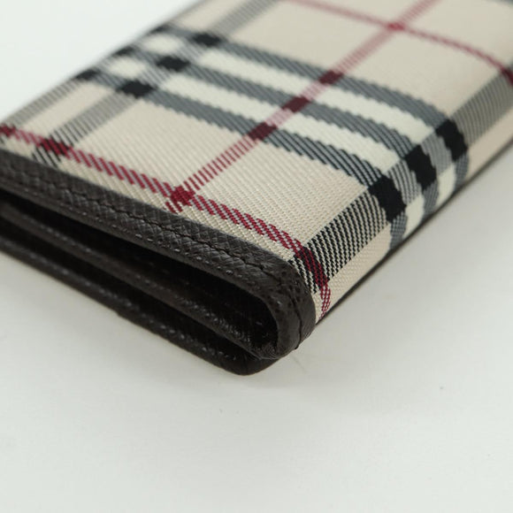 BURBERRY Nova Check Key Case Canvas Beige Brown Auth am11325V