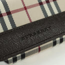 BURBERRY Nova Check Key Case Canvas Beige Brown Auth am11325V-17