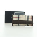 BURBERRY Nova Check Key Case Canvas Beige Brown Auth am11325V-12