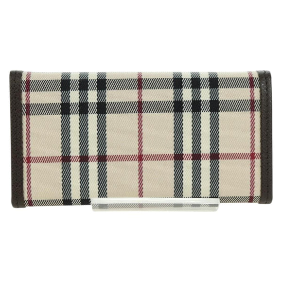 BURBERRY Nova Check Key Case Canvas Beige Brown Auth am11325V
