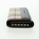 BURBERRY Nova Check Key Case Canvas Beige Brown Auth am11325V-3