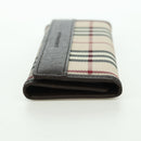 BURBERRY Nova Check Key Case Canvas Beige Brown Auth am11325V-4