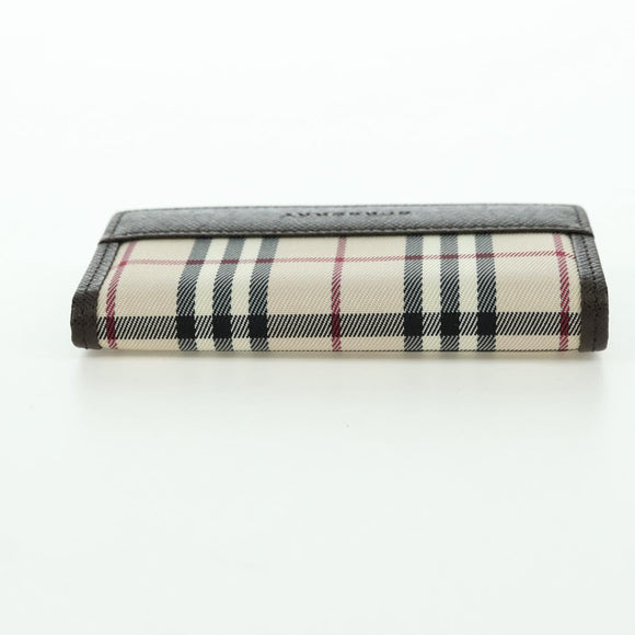 BURBERRY Nova Check Key Case Canvas Beige Brown Auth am11325V