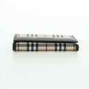 BURBERRY Nova Check Key Case Canvas Beige Brown Auth am11325V-6