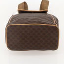 CELINE Macadam Canvas Backpack PVC Leather Brown Gold Auth am11330A-5