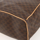 CELINE Macadam Canvas Backpack PVC Leather Brown Gold Auth am11330A-16