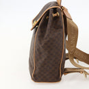 CELINE Macadam Canvas Backpack PVC Leather Brown Gold Auth am11330A-4