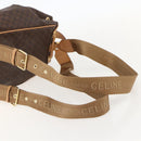 CELINE Macadam Canvas Backpack PVC Leather Brown Gold Auth am11330A-8