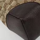 GUCCI GG Canvas Shoulder Bag Beige Silver 114273 Auth am11337A-11