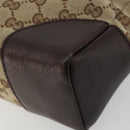 GUCCI GG Canvas Shoulder Bag Beige Silver 114273 Auth am11337A-12