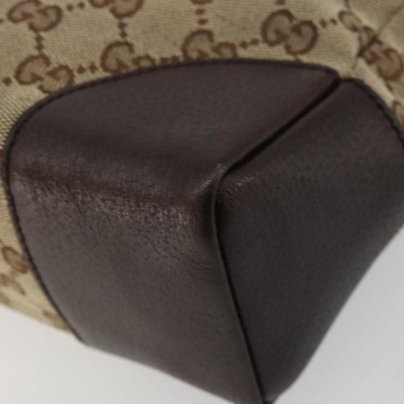 GUCCI GG Canvas Shoulder Bag Beige Silver 114273 Auth am11337A