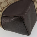 GUCCI GG Canvas Shoulder Bag Beige Silver 114273 Auth am11337A-13