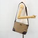 GUCCI GG Canvas Shoulder Bag Beige Silver 114273 Auth am11337A-23