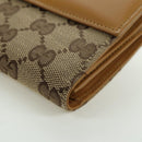 GUCCI GG Canvas Jackie Long Wallet Beige Gold 035 3754 2134 Auth am11338V-16