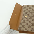 GUCCI GG Canvas Jackie Long Wallet Beige Gold 035 3754 2134 Auth am11338V-17