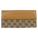 GUCCI GG Canvas Jackie Long Wallet Beige Gold 035 3754 2134 Auth am11338V-2