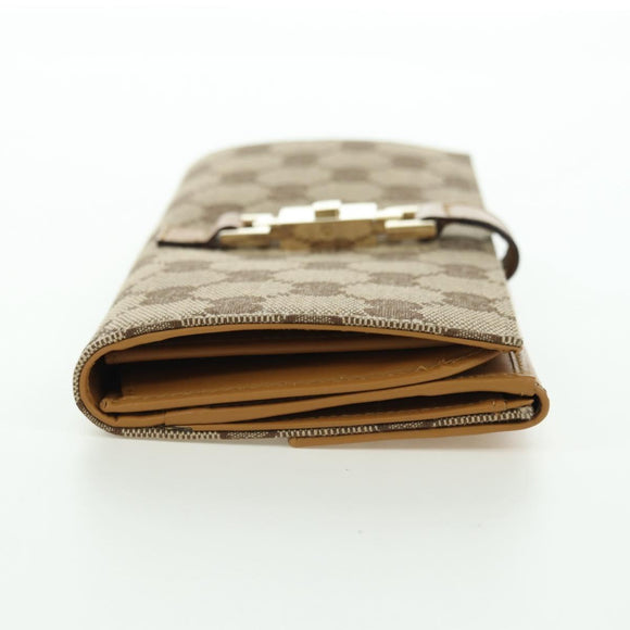 GUCCI GG Canvas Jackie Long Wallet Beige Gold 035 3754 2134 Auth am11338V