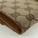 GUCCI GG Canvas Jackie Long Wallet Beige Gold 035 3754 2134 Auth am11338V-7