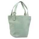 Old Coach Tote Bag Leather Light Blue Gold Auth am11339A-1