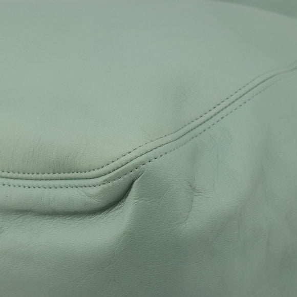 Old Coach Tote Bag Leather Light Blue Gold Auth am11339A
