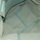 Old Coach Tote Bag Leather Light Blue Gold Auth am11339A-16