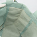 Old Coach Tote Bag Leather Light Blue Gold Auth am11339A-17