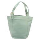 Old Coach Tote Bag Leather Light Blue Gold Auth am11339A-3