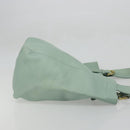 Old Coach Tote Bag Leather Light Blue Gold Auth am11339A-4