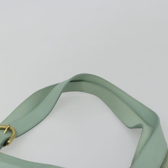 Old Coach Tote Bag Leather Light Blue Gold Auth am11339A