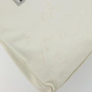 PRADA Tote Bag Leather White Silver Auth am11340-9