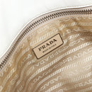 PRADA Tote Bag Leather White Silver Auth am11340-10