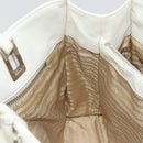 PRADA Tote Bag Leather White Silver Auth am11340-19