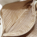 PRADA Tote Bag Leather White Silver Auth am11340-22