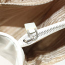 PRADA Tote Bag Leather White Silver Auth am11340-23