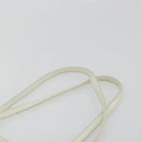 PRADA Tote Bag Leather White Silver Auth am11340-14