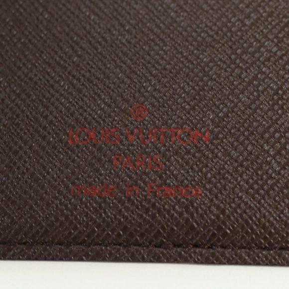 LOUIS VUITTON Damier Ebene Porte Cartes Credit Long Wallet N60825 Auth am11341V